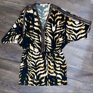 ANIMAL PRINT EMBELLISHED DRESS by Boston Proper